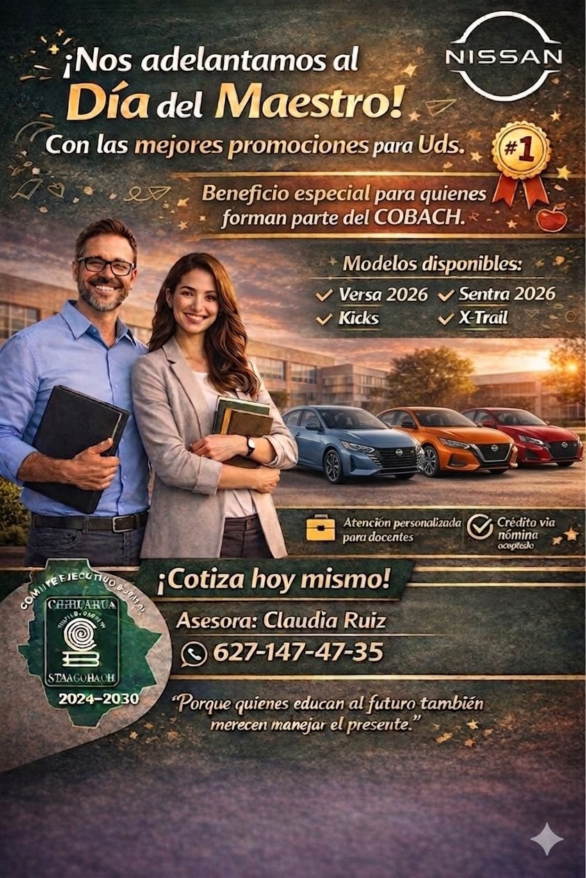 Imagen 1 de ¡Celebra el día del maestro con esta promoción en NISSAN!