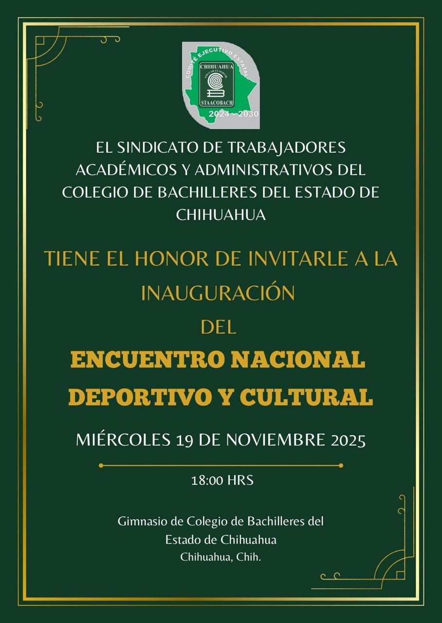 STAACOBACH Convoca al Encuentro Nacional Deportivo y Cultural 2025